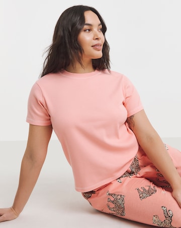 Simply Be (2 Pack) Ribbed T Shirt Pyjama Sets