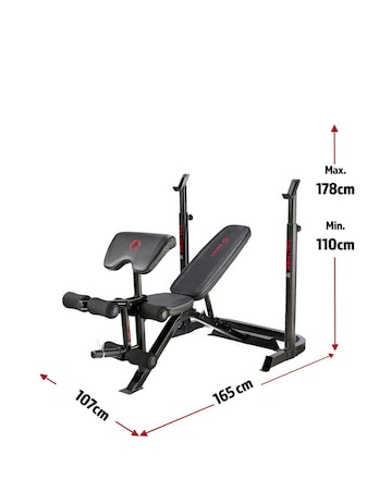 Marcy BE3000 Mid Width Bench and Adjustable Squat Rack