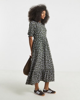 Ditsy Supersoft Tiered Midi Dress