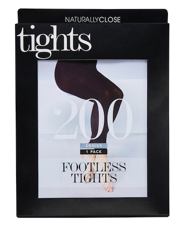 Pretty Secrets (1 Pair) Black 200 Denier Footless Tights Black
