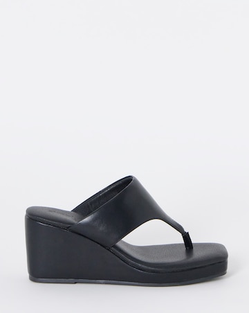Fresno Wegded Toe Post Sandals - Extra Wide Fit (EEE)