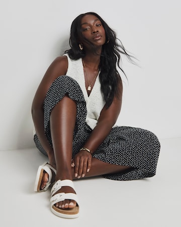 Polka Dot Wide Leg Woven Culottes