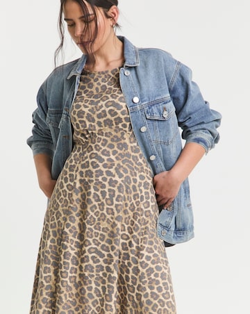 Leopard Print Midi Dress