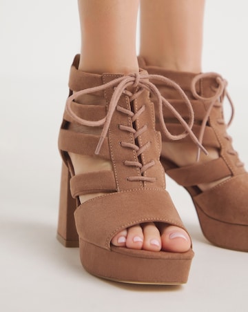 Ava Strappy Shoe Boot - Wide Fit (E)