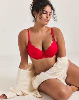 Ann Summers Sexy Lace Planet Plunge Bra Red
