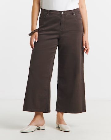 Chocolate 24/7 Crop Wide Leg Jean
