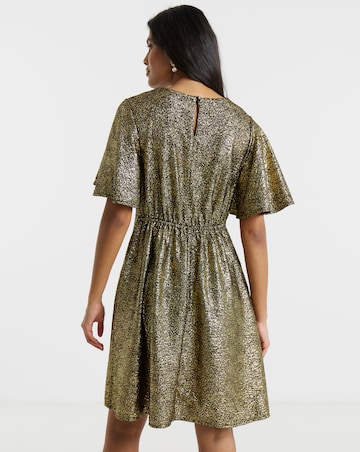 Twisted Wunder Ziggy Gold Mini Dress