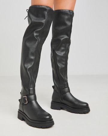 Rowie Over Knee Stretch Boot - Extra Wide Fit (EEE) Super Curvy/Curvy Plus Calf