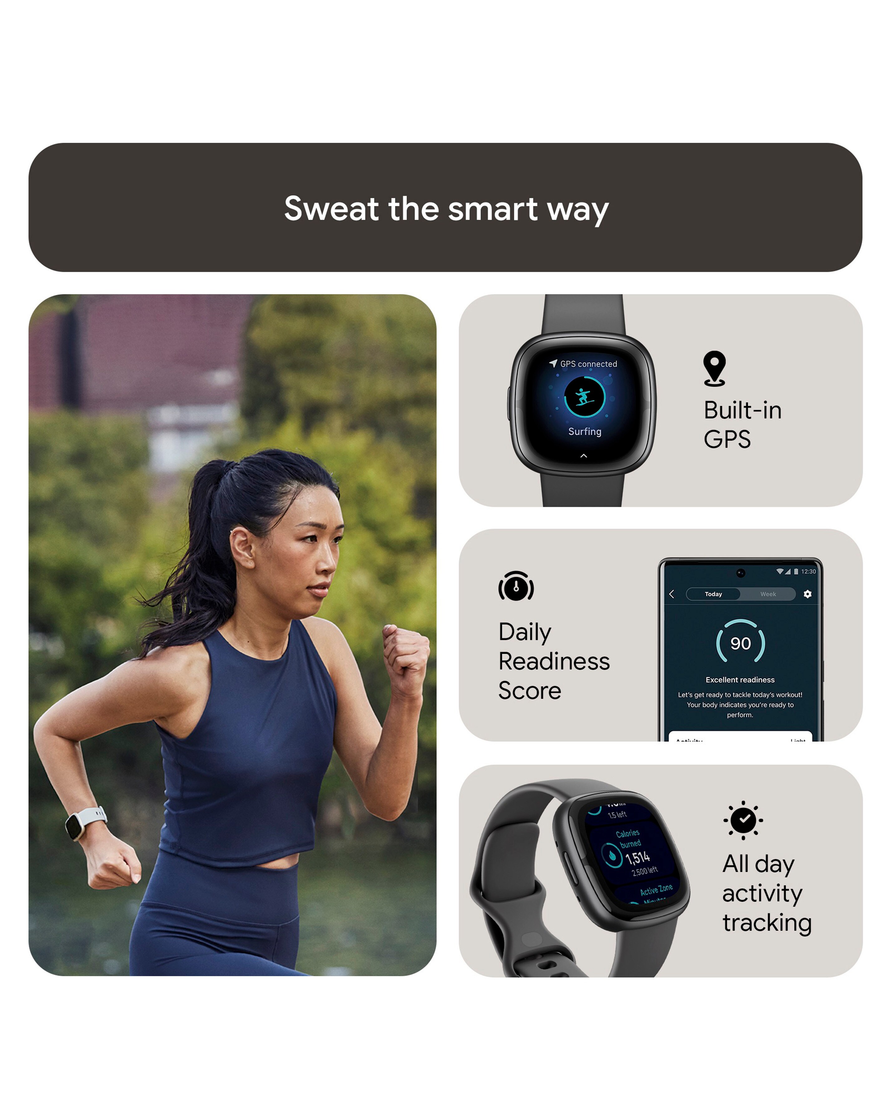 Fitbit SENSE 2 SHADOW GREY / GRAPHITE A…