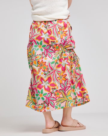 Native Youth Botanical Elasticated Waist Midaxi Skirt