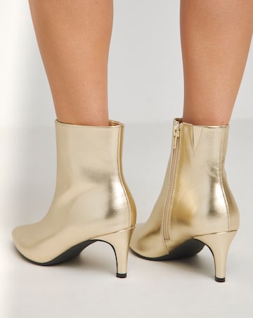 Sabine Ankle Kitten Heel Boots - Wide Fit (E)