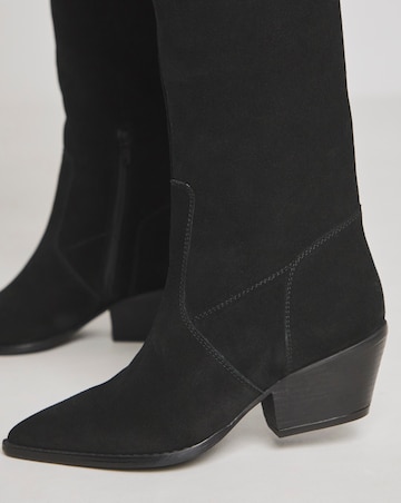 Kairo Suede Multi Wear Western Boots Extra Wide EEE Fit Super Curvy Calf