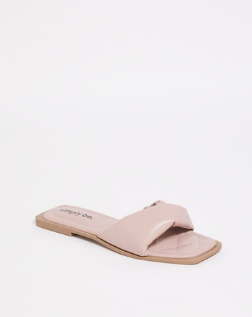 Nori Soft Padded Flat Mule Sandals Ex Wide Fit Simply Comfort