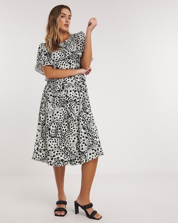 Joanna Hope Floral Petal Sleeve Dress