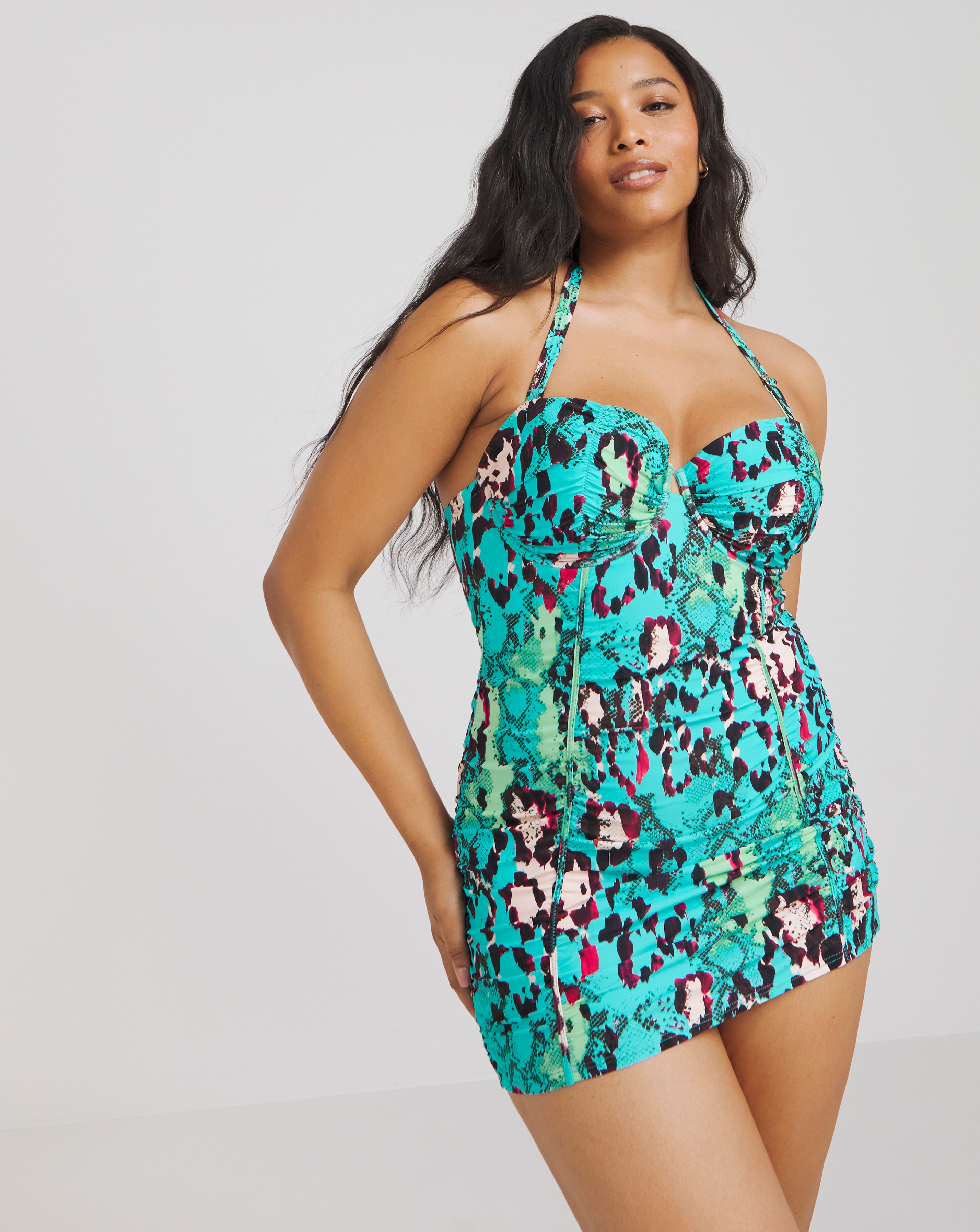 Magisculpt Sculpt Ruched Tummy Control Swimdress