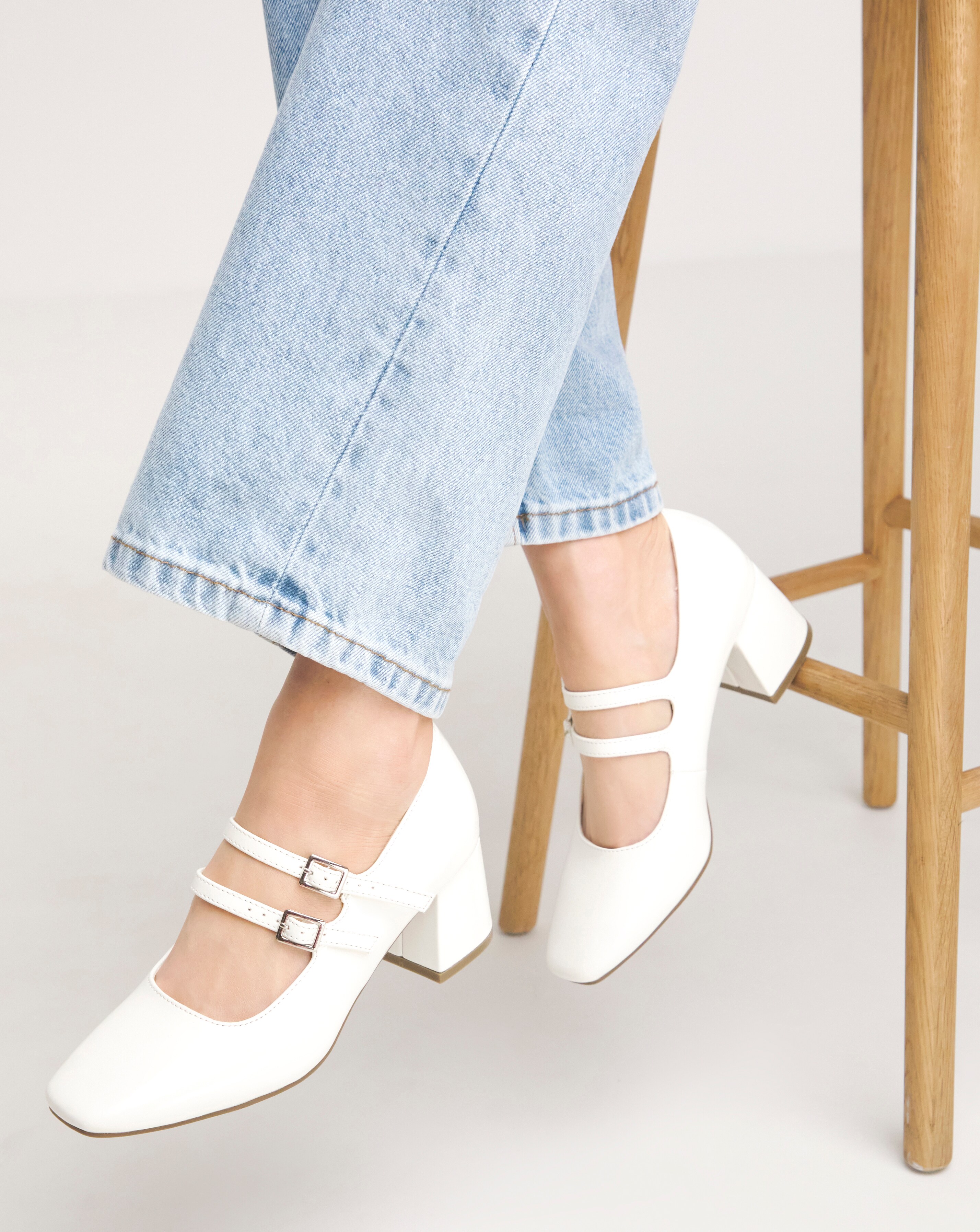 Kody Mary Jane Block Heeled Shoes - Extra Wide Fit (EEE)