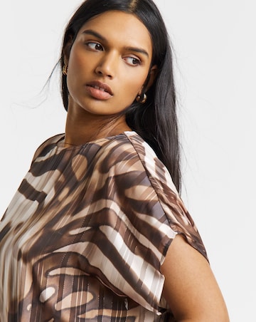 Joanna Hope Animal Print Asymetric Blouse