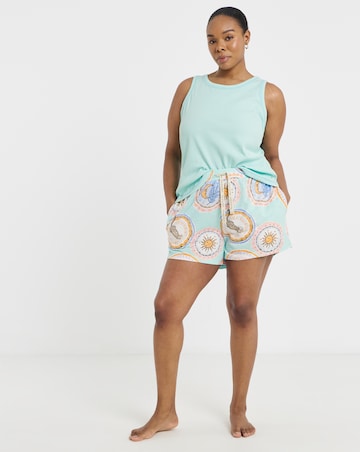 Pretty Secrets (2 Pack) Rib Vest Pyjama Short Sets