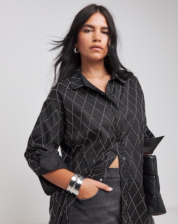 Embellished Oversized Shirt