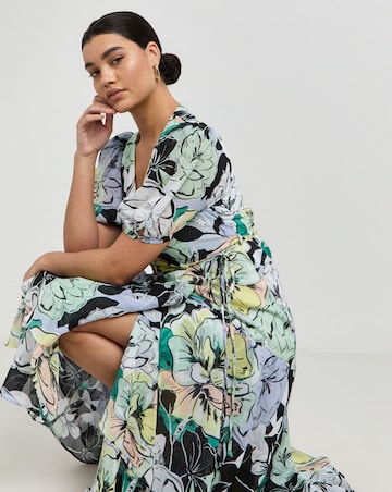 Joanna Hope Wrap Print Maxi Dress