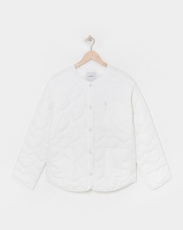 Simply Be White Heart Quilted Jacket