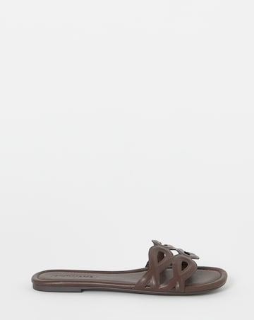 Rosario Padded Loop Detail Mule Sandals - Extra Wide Fit (EEE)