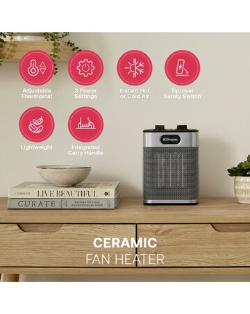 Dimplex Black Midi Essentials Fan Heater and Cooling Fan-Black