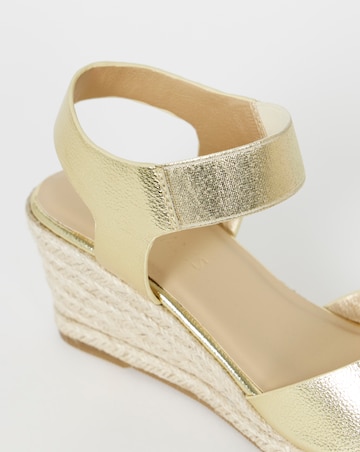Sariah Two Part Espadrille Wedge Sandals - Extra Wide Fit (EEE)