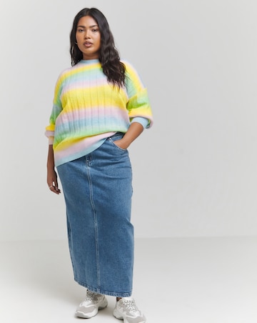Rainbow Space Dye Rib Jumper