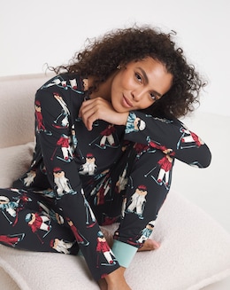 Chelsea Peers Skiing Dog Family Pyjama Set Womens