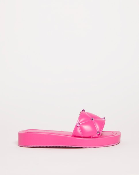 Simply Be Belle Quilted Studded Mule Sandals - Wide Fit (E)