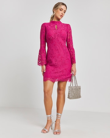 Joanna Hope High Neck Lace Dress