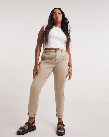 Simply Be Stone Tapered Chino Trouser