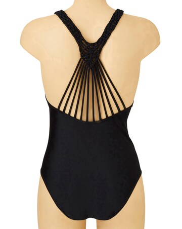 Black Macrame Swimsuit