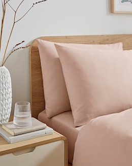 Non Iron Plain Dye Housewife Pillowcase Pair