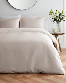 Faux Silk Matte Satin Champagne Duvet Set