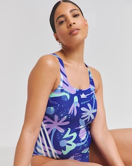 adidas Floral 3 Stripes Swimsuit
