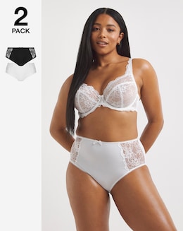 Pretty Secrets 2 Pack Ella Lace Briefs