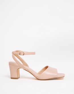 Ankle Strap Block Heel Sandal - Wide Fit (E)