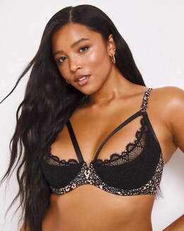Simply Be Animal Print Balcony U/W 1/4 Padded Bra