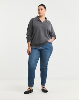 Mid Blue Authentic Loose Mom Jeans