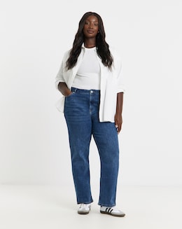 Simply Be Indigo Authentic Relaxed Straight Leg Jeans