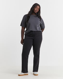 Black Authentic Relaxed Straight Leg Jeans