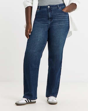 99 1 Indigo Relaxed Straight Leg Jeans - Image 3