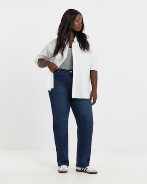 99 1 Indigo Relaxed Straight Leg Jeans - Image 1