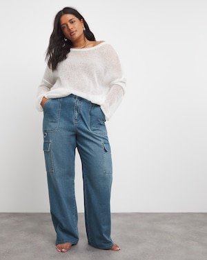 Mid Wash Straight Leg Utility Jeans - Image 6
