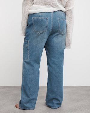 Mid Wash Straight Leg Utility Jeans - Image 5