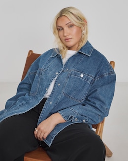 Mid Wash Denim Workwear Jacket