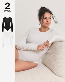 MAGISCULPT Light Control (2 Pack) Smoothing Long Sleeve Bodysuits