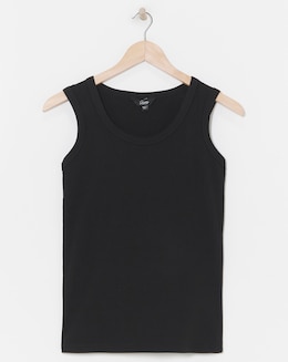 Pretty Secrets Thermal Brushed Fleece Vest - Black